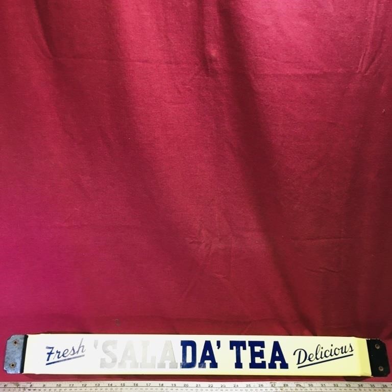 Porclelain Salada Tea Advertising Push Bar