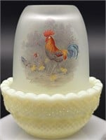 Mosser Chicken Family  On Custard Fairy Lamp Uv
