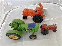 3 Pcs Plastic Tractors