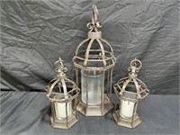 3 Biltmore "Inspiration" Fleur De Lis Lantern Set