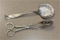 Silverplate Serving Spoon and Grapper