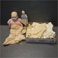 Porcelain Baby Doll & Early Doll Clothing - Shoes