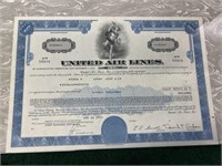 Franklin mint United Airlines stock certificate-Ca