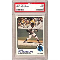 1973 Topps Fritz Peterson Psa 9