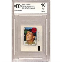 1969 Topps Decals Maury Wills Bccg 10