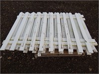 5 Sections of plastic picket fence; approx. 5' L x