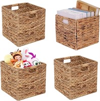 Storage Baskets Wicker Cube Baskets Foldable