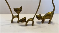 Brass long tail cats