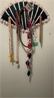 Necklaces on hanger