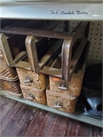 7 Wooden Sewing Machine Drawers & 2 Sewing