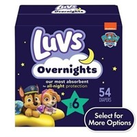 Luvs Overnights Diapers Size 6  54 Count