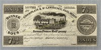 Champlain & St. Lawrence Railroad uncirculated