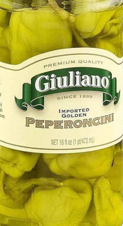 Giuliano Peperoncini Greek Gldn Sliced 5 Gallon