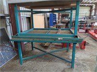 2 Steel Framed Timber Top Tables Each 1900x1400mm