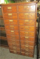 Vintage Oak Filing Cabinets 20 Tin Drawers