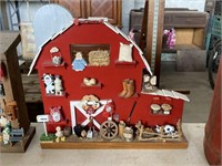 Miniature Barn & Farm Animals Diorama