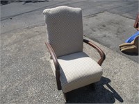 Vintage Cushioned Rocker (Small arm damage)