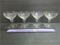 GERMAN CRYSTAL STEMMED GLASSES
