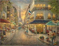 Paris Cafe Art Print By Kinkade Studios