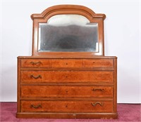Vintage Wooden Dresser & Mirror
