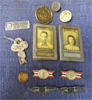 sterling army-navy pins -servel war worker pin -