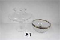 2 Glass Dishes - 1 Oneida Lead Crystal