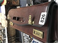 VINTAGE LEATHER ATTACHE CASE WITH DIAL LOCK