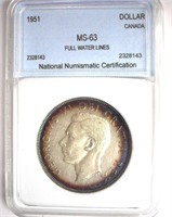 1951 Dollar NNC MS63 Canada