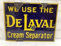 DeLaval Cream Separator Adv. Porcelain Sign,