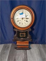 Vtg Wood Clock 31 Day Dail