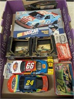 TRAY OF NASCAR DIE CAST AND MINIATURE