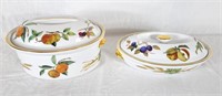 Royal Worchester Evesham covered casserole dishes