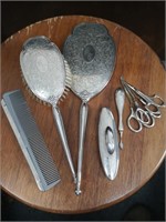 Sterling Silver Brush, Mirror, comb set