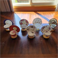 7 Vintage Japanese & English Tea Cups