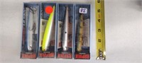 4 Rapala Fishing Lures- Husky H-13-new in pkgs.