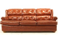 Vintage Oxblood Leather Sofa