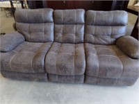 Leather sofa reclining