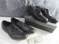 (2) Mens 10&10.5 Black Dress Shoes