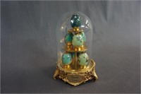 House of Faberge Emerald Garden Eggs and Dome