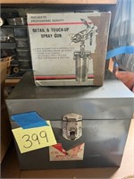 Pneumatic spray gun, metal file box, etc