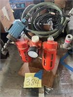 Pneumatic grinder, air oilers
