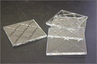 Lot of 4 Cut Glass Coasters (?)