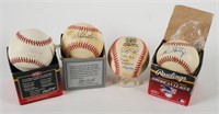 (4) DETROIT TIGERS SIGNED BASEBALLS