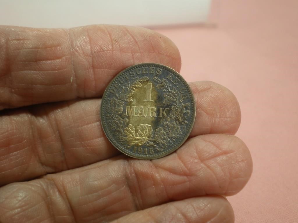 1915 A Silver German Deutsches Reich, 1 Mark