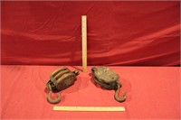 Antique Set of Pulleys for a Block & Tackle