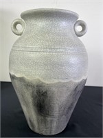 Crackle Top Wide Opening Vase w/ Two Handles