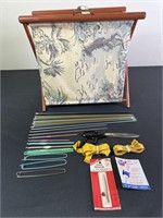 Knitting & Crocheting Supplies in Folding Tote