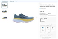 SM5561  HOKA ONE ONE Bondi 8 Shoes, Size 8.5