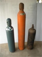 Oxygen, Acetylene & Argon Tanks