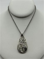 Brighton "Rock N' Scroll" Silver Tone Necklace